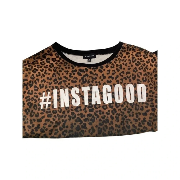 Rampage Size Medium #INSTAGOOD Animal Print Thin Sweatshirt. New With Tags - Picture 3 of 7